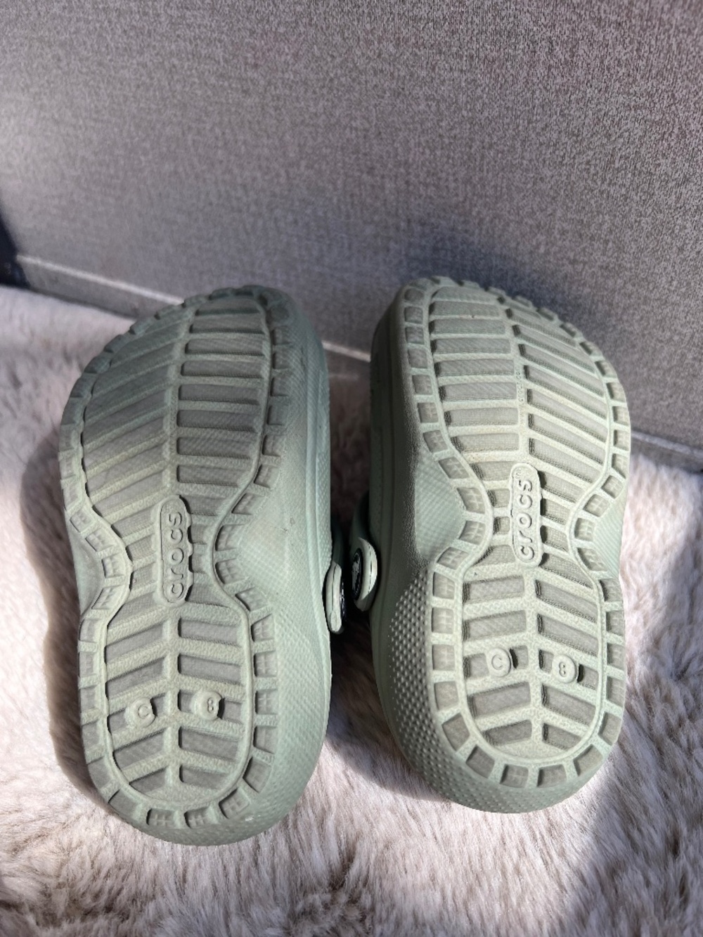 Green Lined Toddler Crocs